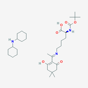 molecular formula C33H57N3O6 B14894376 Boc-l-lys(dde)-oh dcha 