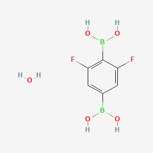 molecular formula C6H8B2F2O5 B14894382 (2,6-Difluoro-1,4-phenylene)diboronic acid hydrate 