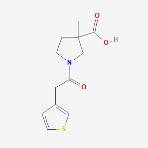 molecular formula C12H15NO3S B14894401 3-Methyl-1-(2-(thiophen-3-yl)acetyl)pyrrolidine-3-carboxylic acid 