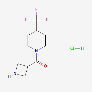 molecular formula C10H16ClF3N2O B14894431 Azetidin-3-yl(4-(trifluoromethyl)piperidin-1-yl)methanone hydrochloride 