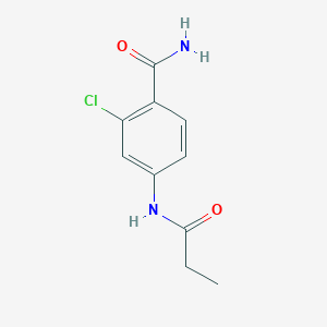 molecular formula C10H11ClN2O2 B14894438 2-Chloro-4-propionamidobenzamide 