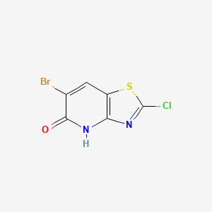 molecular formula C6H2BrClN2OS B14894445 6-Bromo-2-chlorothiazolo[4,5-b]pyridin-5(4H)-one 