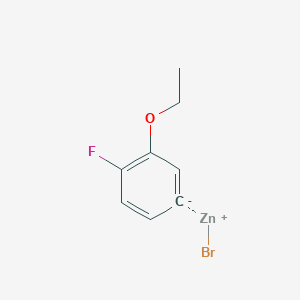 molecular formula C8H8BrFOZn B14894463 (3-Ethoxy-4-fluorophenyl)Zinc bromide 