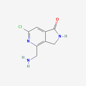 molecular formula C8H8ClN3O B14894465 4-(Aminomethyl)-6-chloro-2,3-dihydro-1H-pyrrolo[3,4-c]pyridin-1-one 