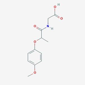 molecular formula C12H15NO5 B14894478 (2-(4-Methoxyphenoxy)propanoyl)glycine 