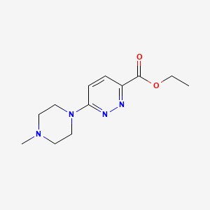 molecular formula C12H18N4O2 B1489448 Ethyl 6-(4-methylpiperazin-1-yl)pyridazine-3-carboxylate CAS No. 64223-56-9