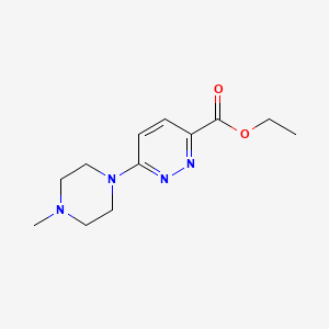 molecular formula C12H18N4O2 B1489448 6-(4-メチルピペラジン-1-イル)ピリダジン-3-カルボン酸エチル CAS No. 64223-56-9