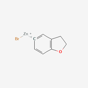 molecular formula C8H7BrOZn B14894482 2,3-DihydrobenZo[b]furan-5-ylZinc bromide 