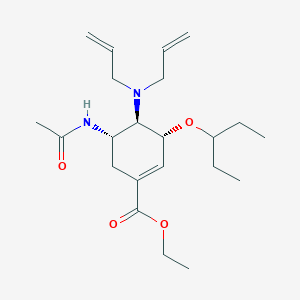 (3R,4R,5S)-Ethyl 5-acetamido-4-(diallylamino)-3-(pentan-3-yloxy)cyclohex-1-enecarboxylate (Oseltamivir Impurity pound(c)