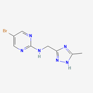 5-Bromo-N-((5-methyl-1h-1,2,4-triazol-3-yl)methyl)pyrimidin-2-amine