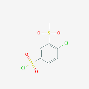 4-Chloro-3-methanesulfonylbenzene-1-sulfonyl chloride