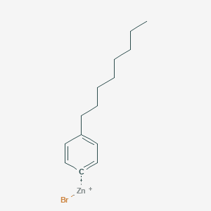 molecular formula C14H21BrZn B14894505 4-OctylphenylZinc bromide 