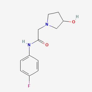 molecular formula C12H15FN2O2 B1489453 N-(4-fluorophenyl)-2-(3-hydroxypyrrolidin-1-yl)acetamide CAS No. 1274645-35-0
