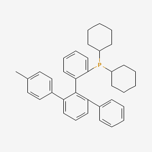 molecular formula C37H41P B14894559 dicyclohexyl-[2-[2-(4-methylphenyl)-6-phenylphenyl]phenyl]phosphane 