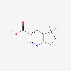 molecular formula C9H7F2NO2 B14894569 5,5-Difluoro-6,7-dihydro-5H-cyclopenta[b]pyridine-3-carboxylic acid 