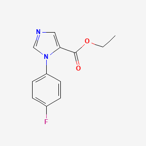 molecular formula C12H11FN2O2 B1489461 Ethyl 1-(4-fluorophenyl)imidazole-5-carboxylate CAS No. 689250-79-1
