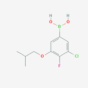 molecular formula C10H13BClFO3 B1489463 3-Chloro-4-fluoro-5-(2-methylpropoxy)phenylboronic acid CAS No. 1793003-51-6
