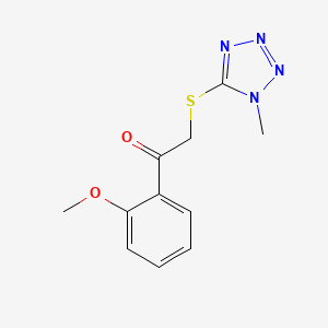 molecular formula C11H12N4O2S B14894634 1-(2-Methoxyphenyl)-2-((1-methyl-1h-tetrazol-5-yl)thio)ethan-1-one 