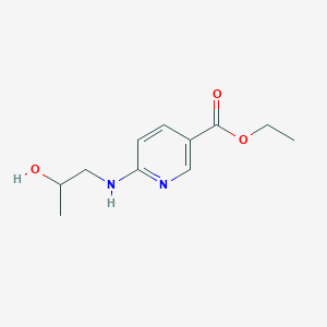 molecular formula C11H16N2O3 B14894638 Ethyl 6-((2-hydroxypropyl)amino)nicotinate 