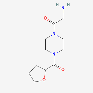 molecular formula C11H19N3O3 B1489467 2-Amino-1-[4-(oxolane-2-carbonyl)piperazin-1-yl]ethan-1-one CAS No. 1082339-54-5