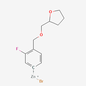 3-Fluoro-4-[(tetrahydrofurfuryloxy)methyl]phenylZinc bromide