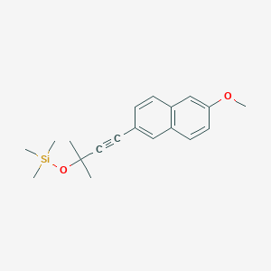 molecular formula C19H24O2Si B14894685 [3-(6-Methoxy-naphthalen-2-yl)-1,1-dimethyl-prop-2-ynyloxy]-trimethyl-silane 