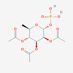 (2R,3R,4S,5S,6R)-2-Methyl-6-(phosphonooxy)tetrahydro-2H-pyran-3,4,5-triyl triacetate