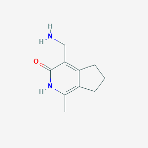 molecular formula C10H14N2O B14894735 4-(Aminomethyl)-1-methyl-6,7-dihydro-5H-cyclopenta[c]pyridin-3-ol 