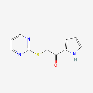 2-(Pyrimidin-2-ylthio)-1-(1h-pyrrol-2-yl)ethan-1-one