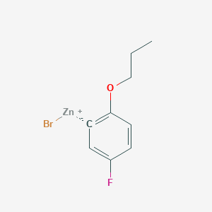 molecular formula C9H10BrFOZn B14894768 (5-Fluoro-2-n-propyloxyphenyl)Zinc bromide 