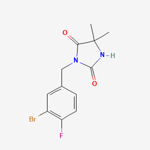 3-(3-Bromo-4-fluorobenzyl)-5,5-dimethylimidazolidine-2,4-dione