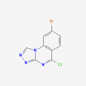 molecular formula C9H4BrClN4 B14894775 8-Bromo-5-chloro-[1,2,4]triazolo[4,3-a]quinazoline 