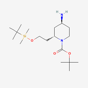 (2S,4S)-tert-Butyl 4-amino-2-(2-((tert-butyldimethylsilyl)oxy)ethyl)piperidine-1-carboxylate