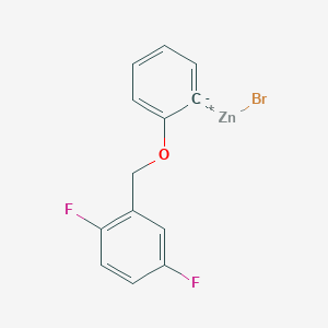 molecular formula C13H9BrF2OZn B14894782 2-(2',5'-DifluorobenZyloxy)phenylZinc bromide 