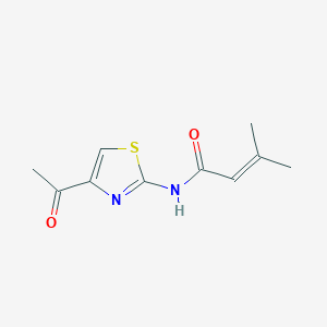 molecular formula C10H12N2O2S B14894783 n-(4-Acetylthiazol-2-yl)-3-methylbut-2-enamide 