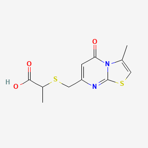 2-(((3-Methyl-5-oxo-5h-thiazolo[3,2-a]pyrimidin-7-yl)methyl)thio)propanoic acid