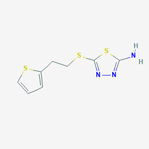 5-((2-(Thiophen-2-yl)ethyl)thio)-1,3,4-thiadiazol-2-amine