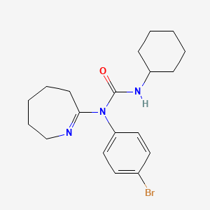 molecular formula C19H26BrN3O B14894813 1-(4-bromophenyl)-3-cyclohexyl-1-(3,4,5,6-tetrahydro-2H-azepin-7-yl)urea 