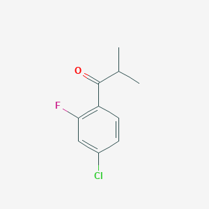 molecular formula C10H10ClFO B1489482 1-(4-Chloro-2-fluorophenyl)-2-methylpropan-1-one CAS No. 1341892-32-7