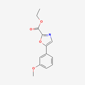 molecular formula C13H13NO4 B1489486 Ethyl 5-(3-methoxyphenyl)oxazole-2-carboxylate CAS No. 668972-79-0