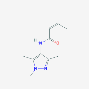 3-methyl-N-(1,3,5-trimethyl-1H-pyrazol-4-yl)but-2-enamide