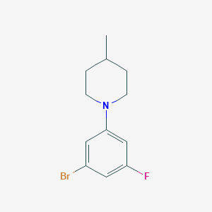 molecular formula C12H15BrFN B1489489 1-(3-Bromo-5-fluorophenyl)-4-methylpiperidine CAS No. 1481628-14-1