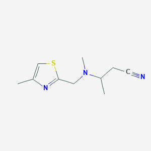 3-(Methyl((4-methylthiazol-2-yl)methyl)amino)butanenitrile