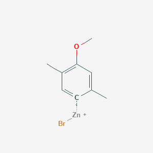 molecular formula C9H11BrOZn B14894914 2,5-Dimethyl-4-methoxyphenylZinc bromide 