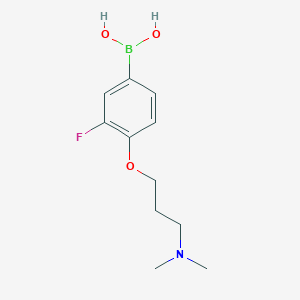 molecular formula C11H17BFNO3 B1489492 4-(3-(二甲氨基)丙氧基)-3-氟苯硼酸 CAS No. 1704064-08-3