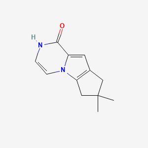 molecular formula C12H14N2O B14894927 7,7-Dimethyl-2,6,7,8-tetrahydro-1H-cyclopenta[4,5]pyrrolo[1,2-a]pyrazin-1-one 