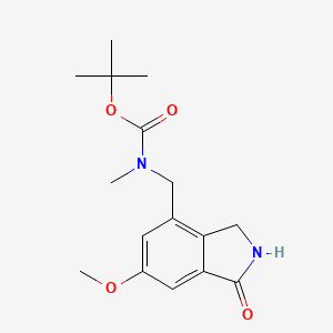 molecular formula C16H22N2O4 B14894942 tert-Butyl ((6-methoxy-1-oxoisoindolin-4-yl)methyl)(methyl)carbamate 