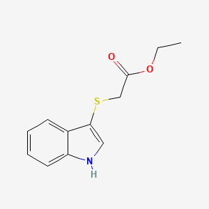 molecular formula C12H13NO2S B14894983 Ethyl 2-((1H-indol-3-yl)thio)acetate 