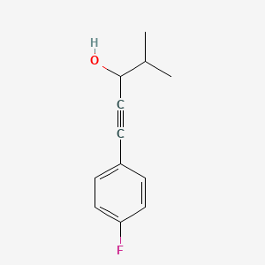 molecular formula C12H13FO B14894993 1-(4-Fluorophenyl)-4-methyl-1-pentyn-3-ol 