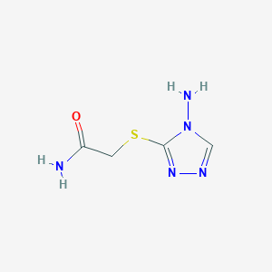 molecular formula C4H7N5OS B14895027 2-[(4-amino-4H-1,2,4-triazol-3-yl)sulfanyl]acetamide 